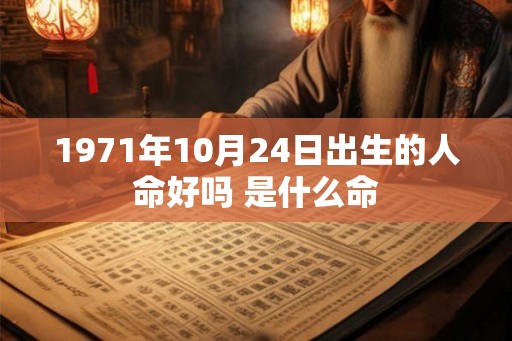 1971年10月24日出生的人命好吗 是什么命