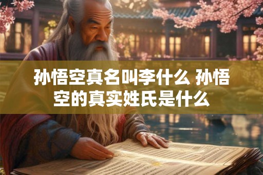 孙悟空真名叫李什么 孙悟空的真实姓氏是什么