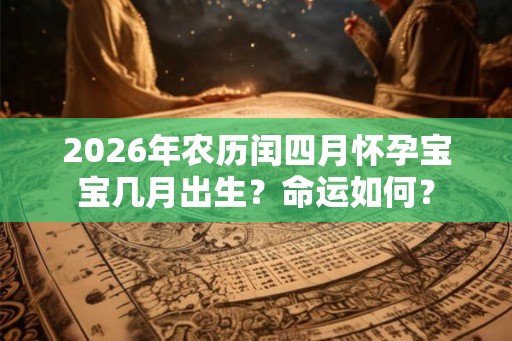 2026年农历闰四月怀孕宝宝几月出生？命运如何？