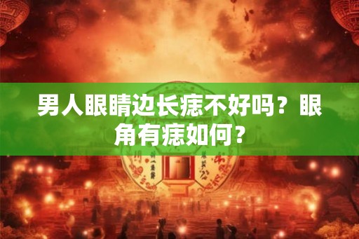 男人眼睛边长痣不好吗？眼角有痣如何？
