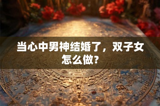 当心中男神结婚了，双子女怎么做？