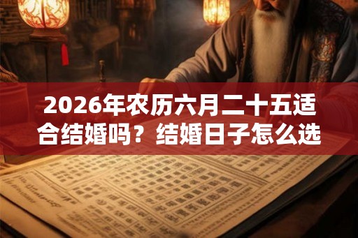 2026年农历六月二十五适合结婚吗？结婚日子怎么选？