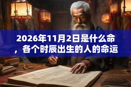 2026年11月2日是什么命，各个时辰出生的人的命运