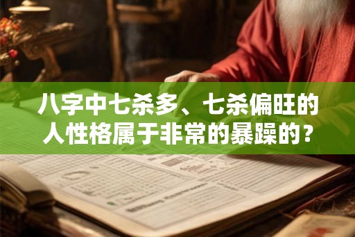 八字中七杀多、七杀偏旺的人性格属于非常的暴躁的? 八字中七杀多、七杀偏旺的人性格属于非常的暴躁的?