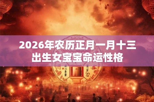2026年农历正月一月十三出生女宝宝命运性格