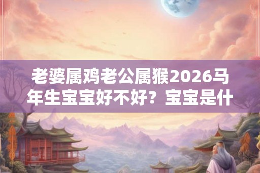 老婆属鸡老公属猴2026马年生宝宝好不好？宝宝是什么命？