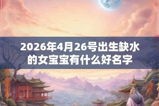 2026年4月26号出生缺水的女宝宝有什么好名字