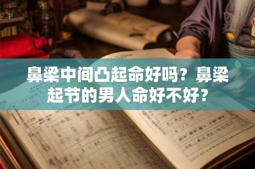 鼻梁中间凸起命好吗？鼻梁起节的男人命好不好？