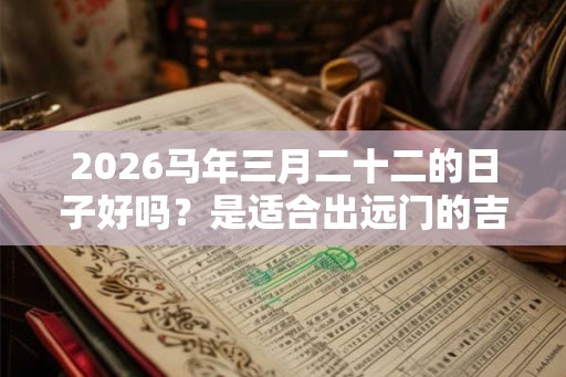 2026马年三月二十二的日子好吗？是适合出远门的吉日吗？