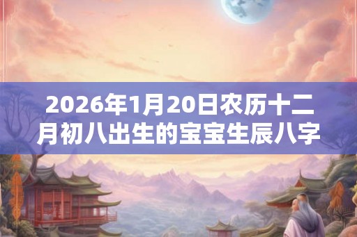 2026年1月20日农历十二月初八出生的宝宝生辰八字是什么