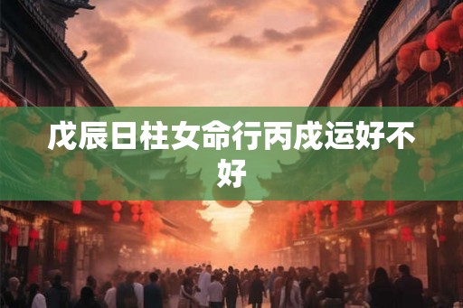 戊辰日柱女命行丙戍运好不好