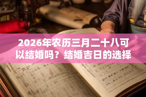 2026年农历三月二十八可以结婚吗？结婚吉日的选择方法？