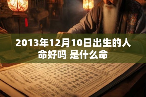 2013年12月10日出生的人命好吗 是什么命