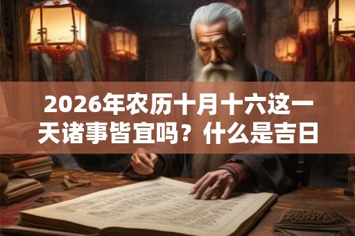 2026年农历十月十六这一天诸事皆宜吗？什么是吉日