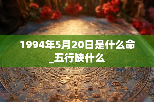 1994年5月20日是什么命_五行缺什么