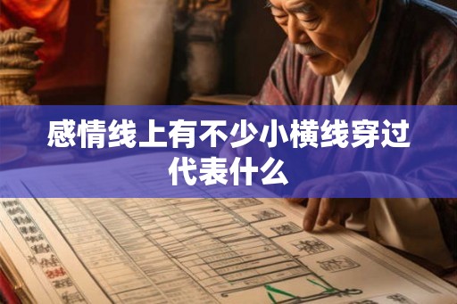 感情线上有不少小横线穿过代表什么
