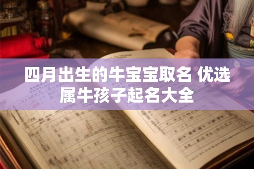 四月出生的牛宝宝取名 优选属牛孩子起名大全