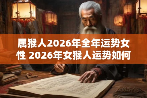 属猴人2026年全年运势女性 2026年女猴人运势如何