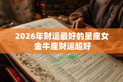 2026年财运最好的星座女 金牛座财运超好