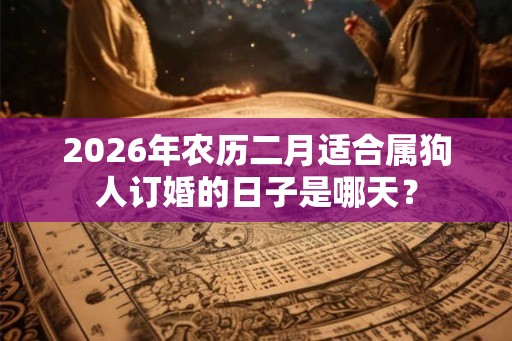 2026年农历二月适合属狗人订婚的日子是哪天? 2026年农历二月适合属狗人订婚的日子是哪天?