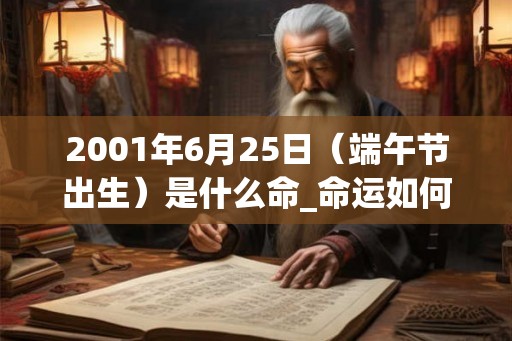 2001年6月25日（端午节出生）是什么命_命运如何