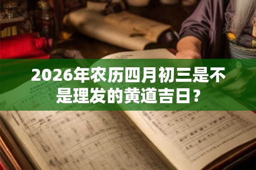 2026年农历四月初三是不是理发的黄道吉日？
