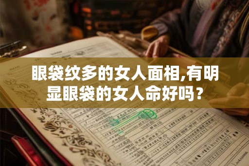 眼袋纹多的女人面相,有明显眼袋的女人命好吗？