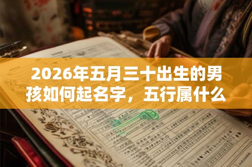 2026年五月三十出生的男孩如何起名字，五行属什么