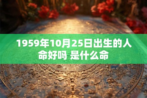 1959年10月25日出生的人命好吗 是什么命