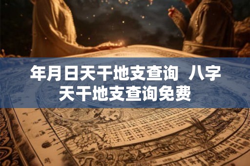 年月日天干地支查询  八字天干地支查询免费