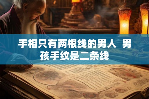 手相只有两根线的男人  男孩手纹是二条线