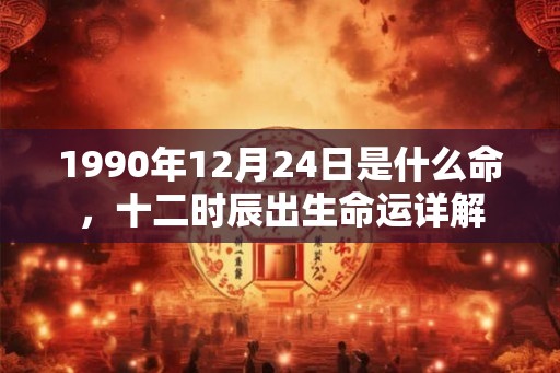 1990年12月24日是什么命，十二时辰出生命运详解