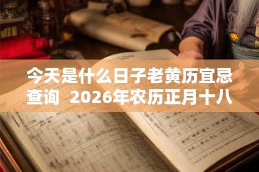 今天是什么日子老黄历宜忌查询  2026年农历正月十八是黄道吉日吗
