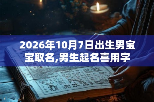 2026年10月7日出生男宝宝取名,男生起名喜用字