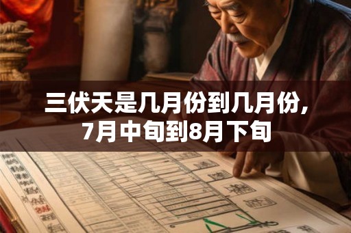 三伏天是几月份到几月份,7月中旬到8月下旬