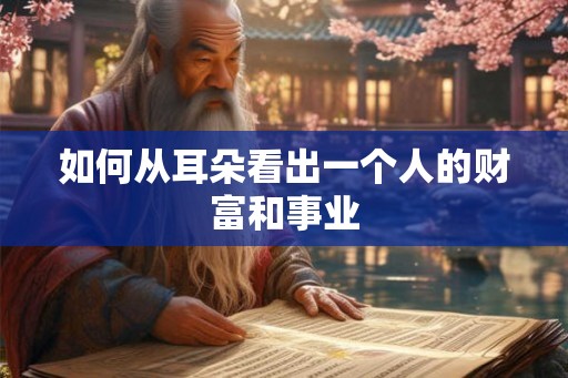 如何从耳朵看出一个人的财富和事业