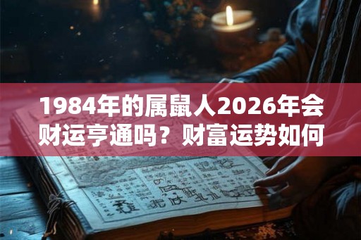 1984年的属鼠人2026年会财运亨通吗？财富运势如何？