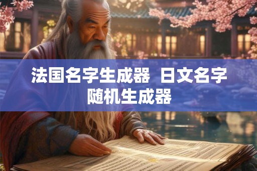 法国名字生成器  日文名字随机生成器