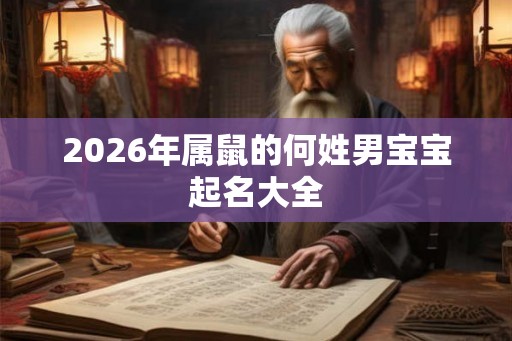 2026年属鼠的何姓男宝宝起名大全