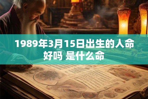 1989年3月15日出生的人命好吗 是什么命