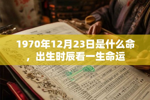 1970年12月23日是什么命，出生时辰看一生命运