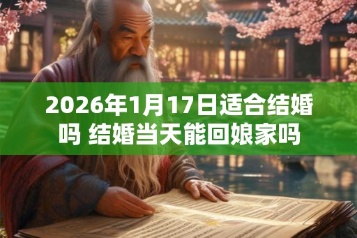 2026年1月17日适合结婚吗 结婚当天能回娘家吗
