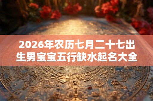 2026年农历七月二十七出生男宝宝五行缺水起名大全