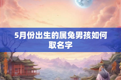 5月份出生的属兔男孩如何取名字