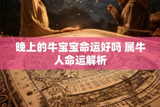 晚上的牛宝宝命运好吗 属牛人命运解析