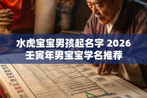 水虎宝宝男孩起名字 2026壬寅年男宝宝学名推荐