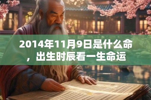 2014年11月9日是什么命，出生时辰看一生命运