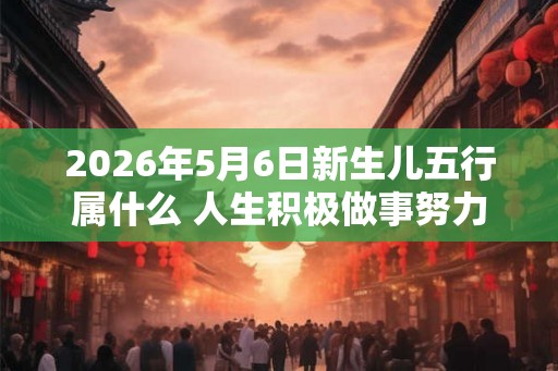 2026年5月6日新生儿五行属什么 人生积极做事努力
