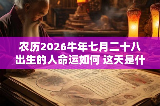 农历2026牛年七月二十八出生的人命运如何 这天是什么星座