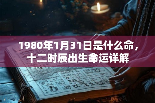 1980年1月31日是什么命，十二时辰出生命运详解